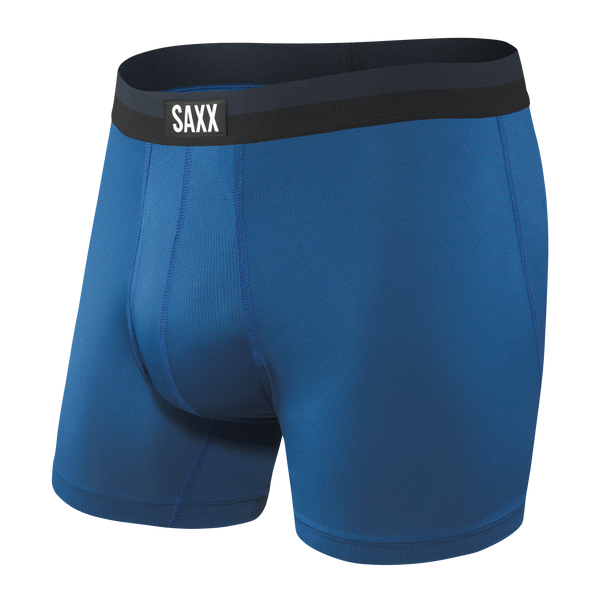 Front of Sport Mesh Boxer Brief  Fly in City Blue