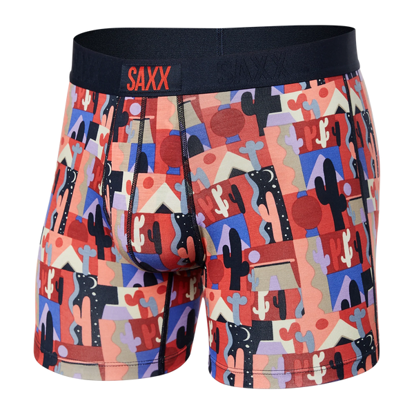 Front of Vibe Super Soft Boxer Brief in Painted Desert- Multi