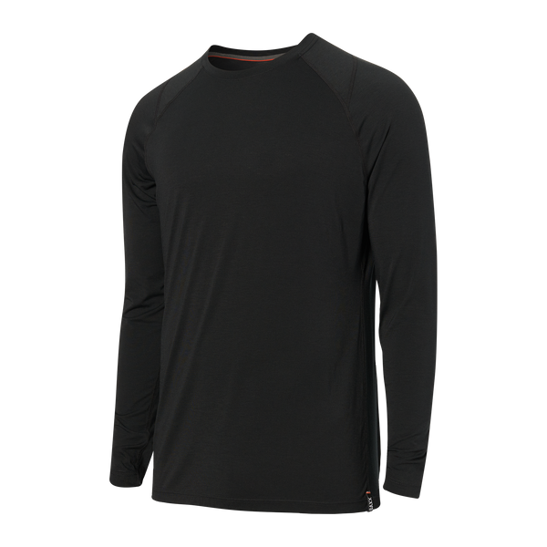 Front of Roast Master  Long Sleeve Crew Baselayer in Black
