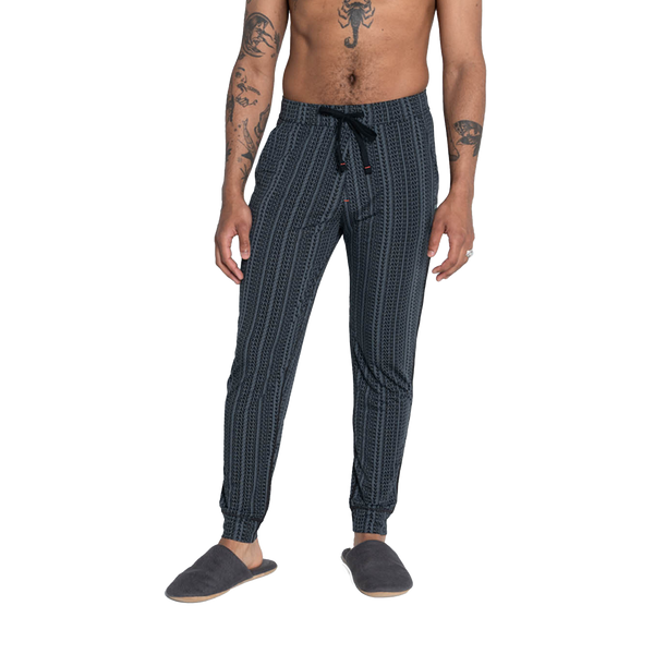 Front of Viewfinder Sleep Pant in Have A Nice Day- Grey