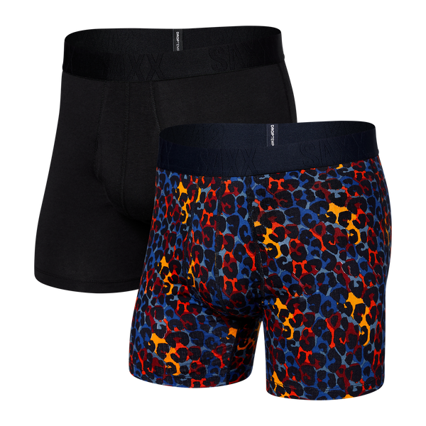 Back of DropTemp Cooling Cotton Boxer Brief 2-Pack in Leo Camo/Black